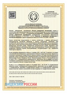 Приложение к сертификату для ИП Карабаш Сертификат СТО 03.080.02033720.1-2020
